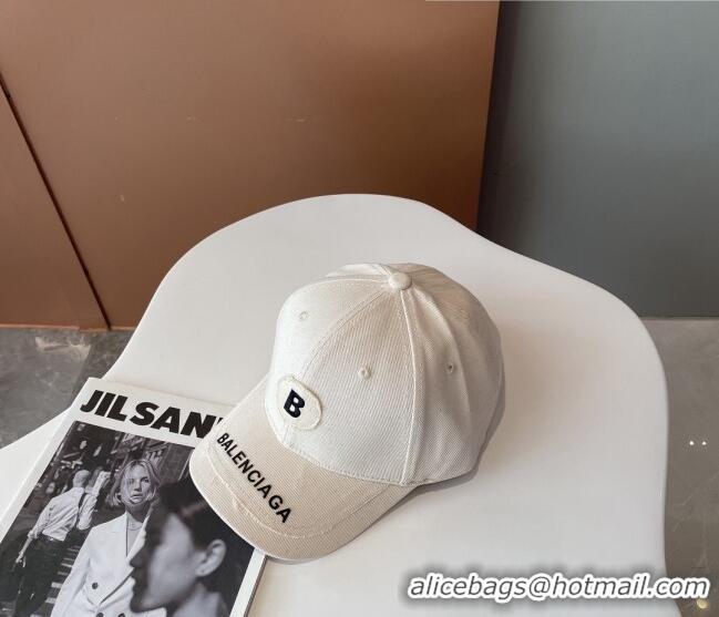 Most Popular Balenciaga Canvas Baseball Hat 101963 White 2022