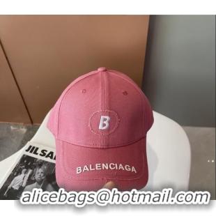 Best Price Balenciaga Canvas Baseball Hat 101963 Pink 2022