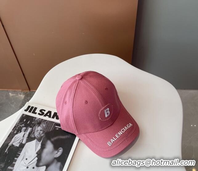 Best Price Balenciaga Canvas Baseball Hat 101963 Pink 2022