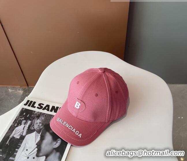 Best Price Balenciaga Canvas Baseball Hat 101963 Pink 2022