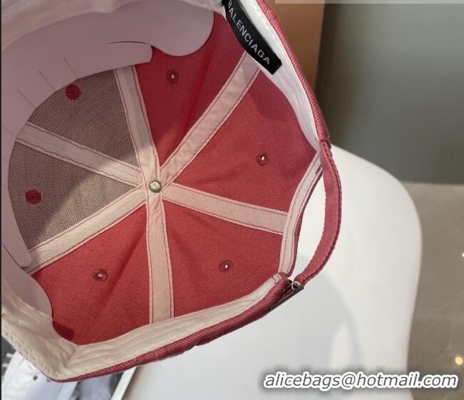 Best Price Balenciaga Canvas Baseball Hat 101963 Pink 2022