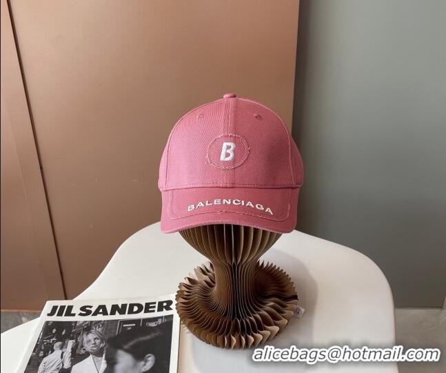 Best Price Balenciaga Canvas Baseball Hat 101963 Pink 2022