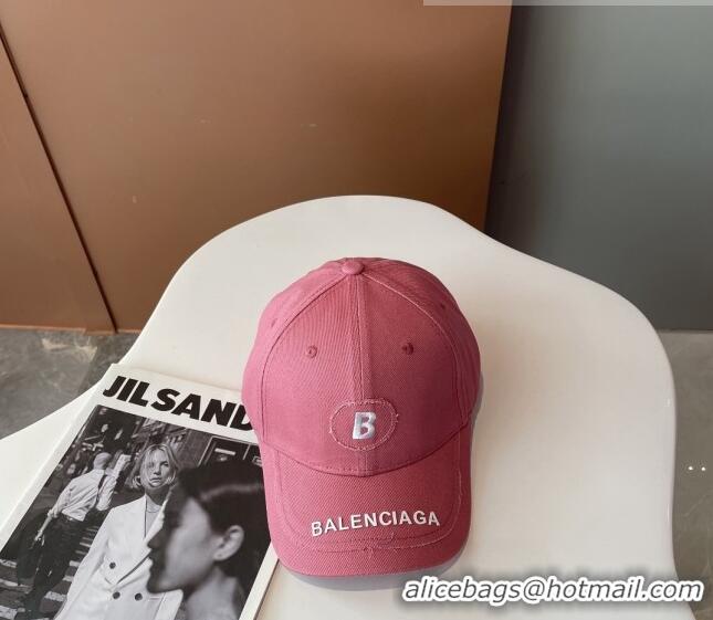 Best Price Balenciaga Canvas Baseball Hat 101963 Pink 2022