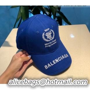 New Style Balenciaga Canvas Baseball Hat 101968 Blue 2022