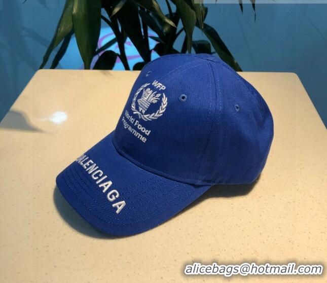 New Style Balenciaga Canvas Baseball Hat 101968 Blue 2022