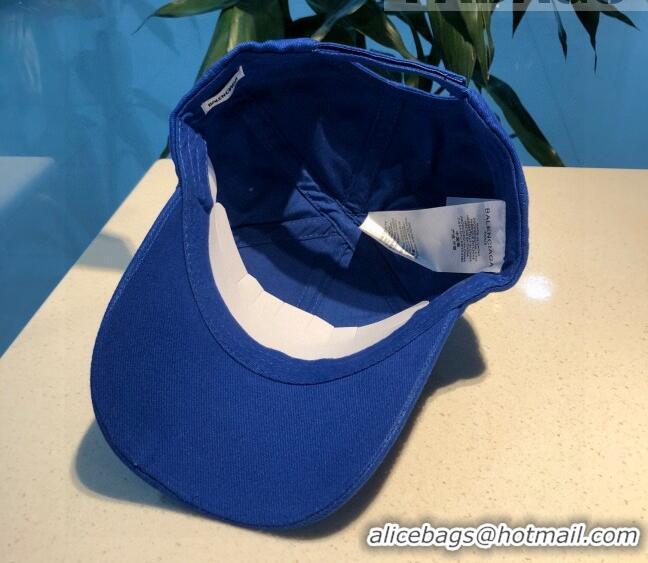 New Style Balenciaga Canvas Baseball Hat 101968 Blue 2022