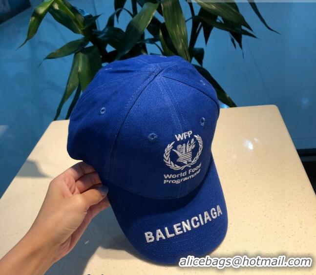 New Style Balenciaga Canvas Baseball Hat 101968 Blue 2022