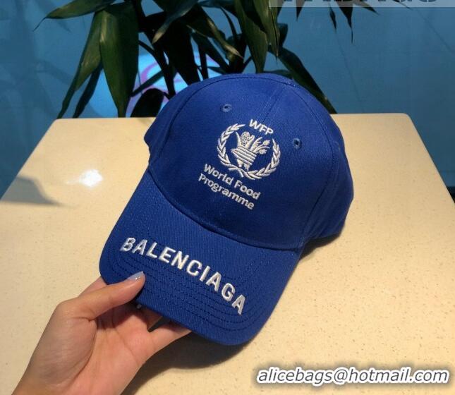 New Style Balenciaga Canvas Baseball Hat 101968 Blue 2022