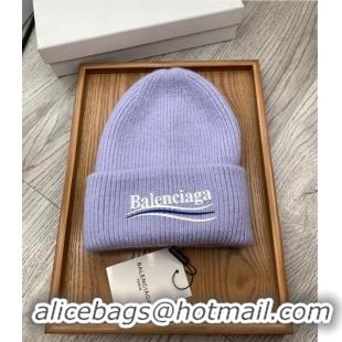 Good Product Balenciaga Knit Hat 1019118 Purple 2022