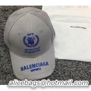 Famous Brand Balenciaga Canvas Baseball Hat B28116 Grey 2022