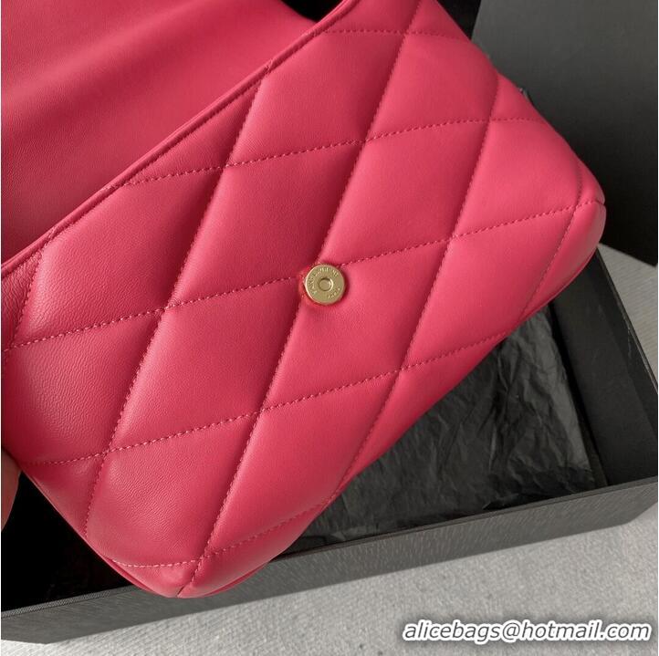 Unique Grade SAINT LAUREN LE 57 HOBO SHOULDER BAG IN QUILTED LAMBSKIN 698567 LIPSTICK FUCHSIA