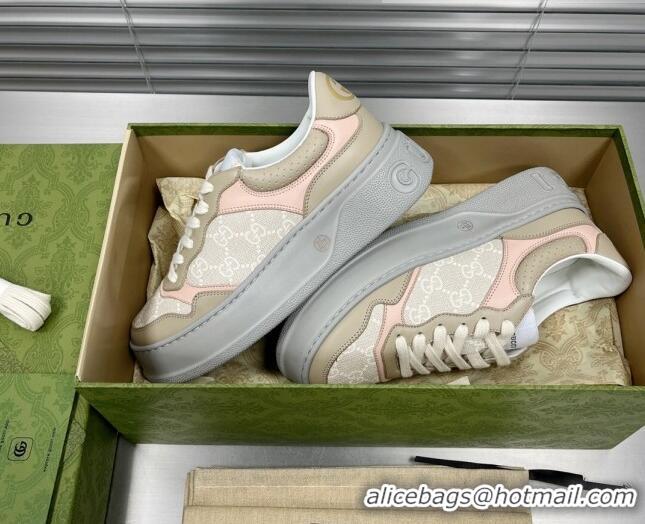 Purchase Gucci GG Canvas and Leather Sneakers Beige 092164