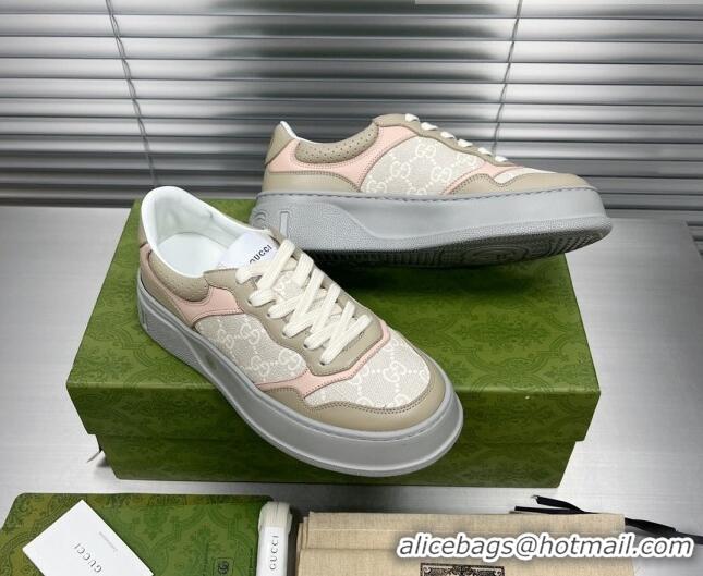 Purchase Gucci GG Canvas and Leather Sneakers Beige 092164