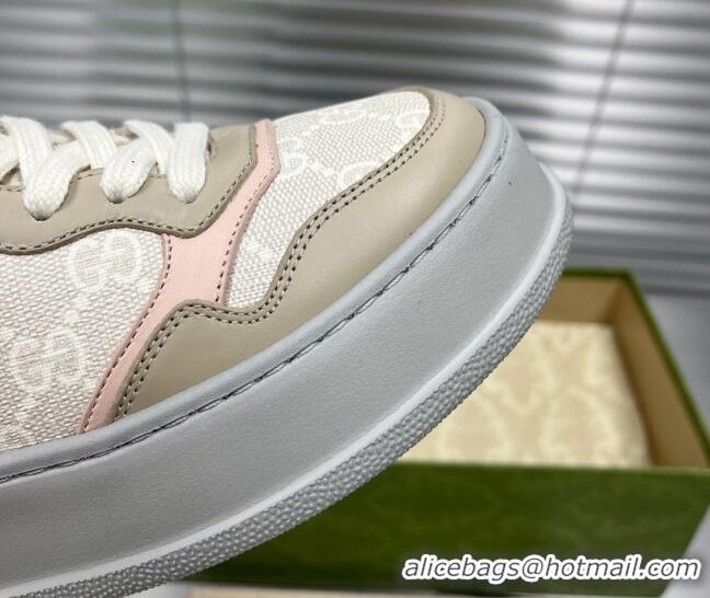 Purchase Gucci GG Canvas and Leather Sneakers Beige 092164