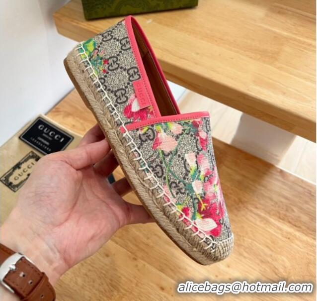 Best Product Gucci Flora Print GG Canvas Espadrilles Beige 01012