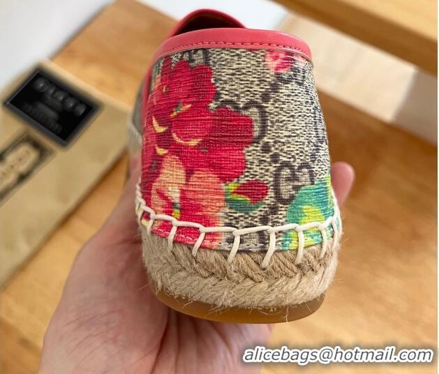 Best Product Gucci Flora Print GG Canvas Espadrilles Beige 01012