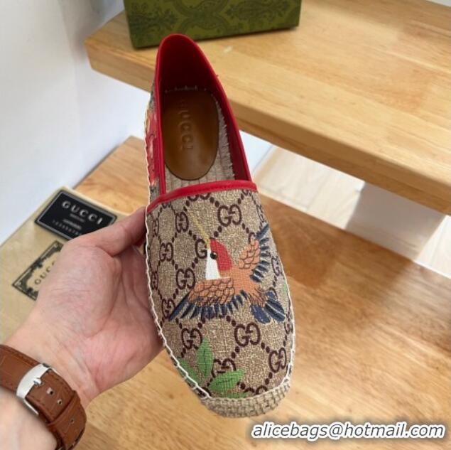 Most Popular Gucci Flora Print GG Canvas Espadrilles Brown 101014