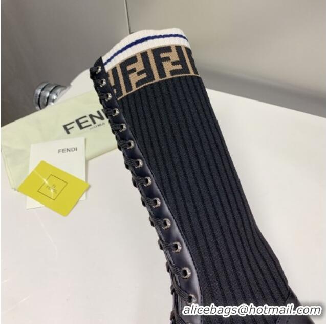 Luxury Fendi Knit Classic Boots 092148