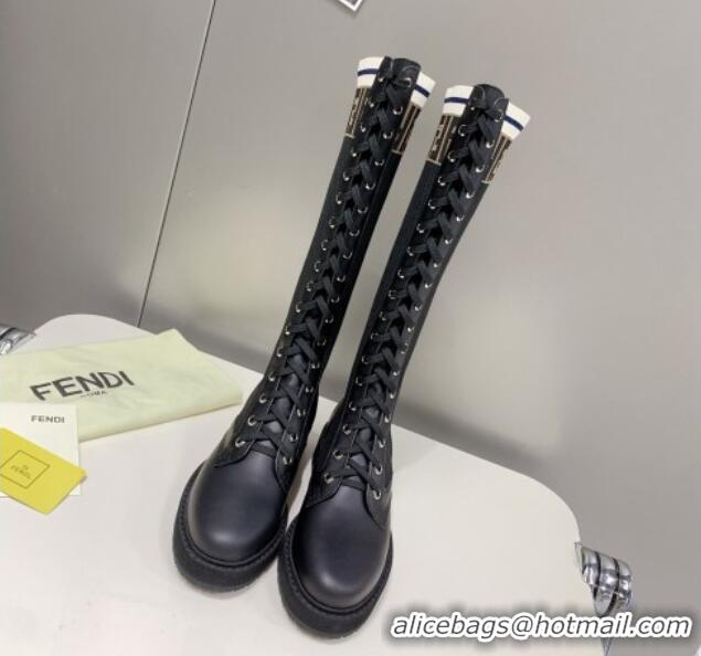 Luxury Fendi Knit Classic Boots 092148