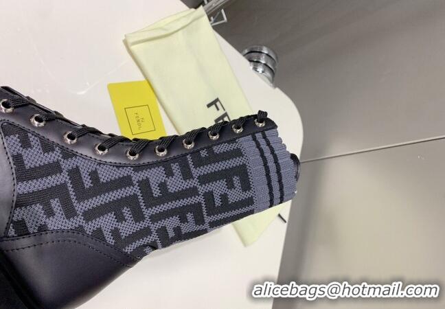 Good Quality Fendi Knit Classic Ankle Boots 092150