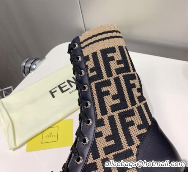 Sophisticated Fendi Knit Classic Ankle Boots 092151