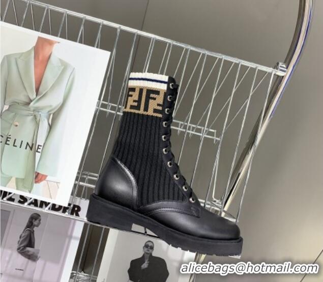 Purchase Fendi Knit Classic Ankle Boots 092152