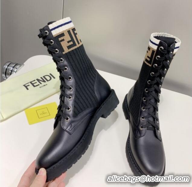 Purchase Fendi Knit Classic Ankle Boots 092152