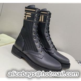 1:1 aaaaa Fendi Knit Classic Ankle Boots 092153