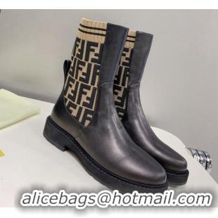 Charming Fendi Knit Classic Ankle Boots 092154