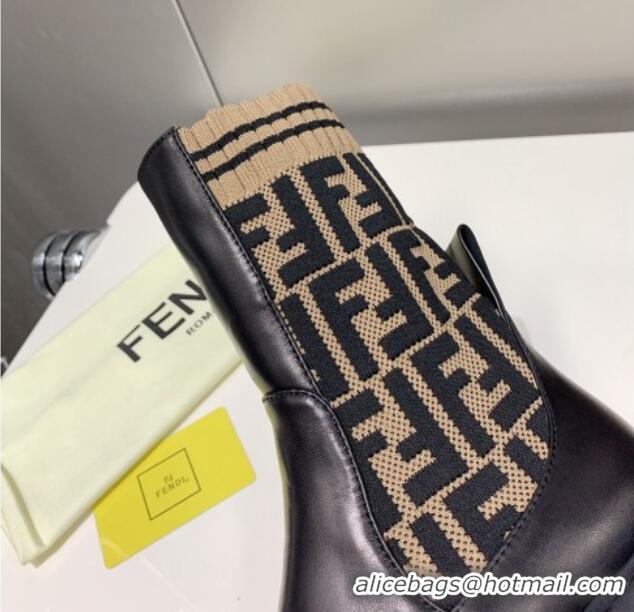 Charming Fendi Knit Classic Ankle Boots 092154