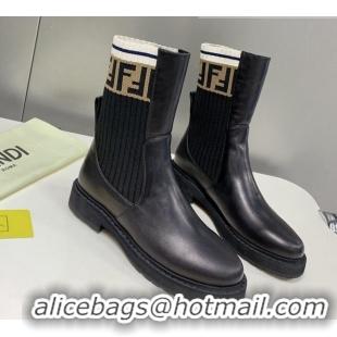 Good Product Fendi Knit Classic Ankle Boots 092155