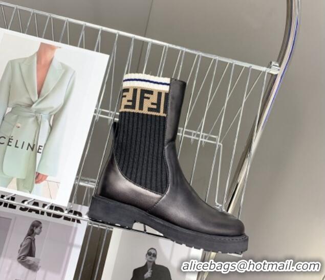 Good Product Fendi Knit Classic Ankle Boots 092155