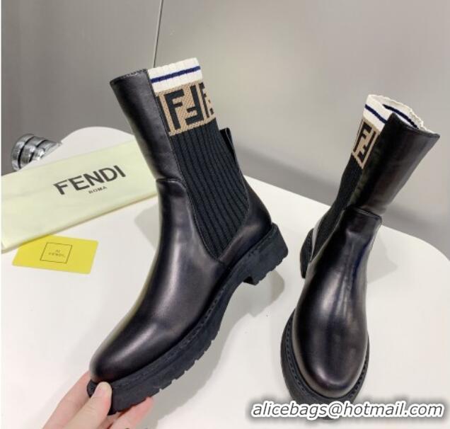 Good Product Fendi Knit Classic Ankle Boots 092155