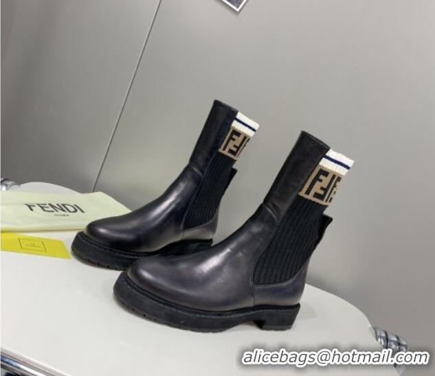 Good Product Fendi Knit Classic Ankle Boots 092155