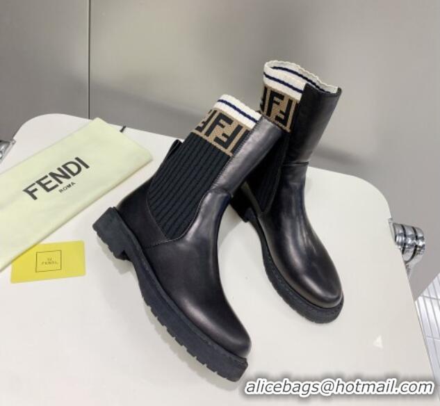 Good Product Fendi Knit Classic Ankle Boots 092155