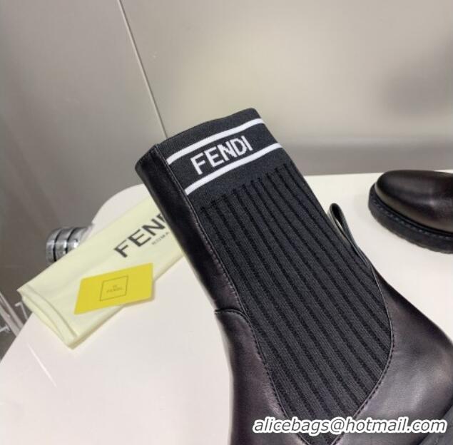 Stylish Fendi Knit Classic Ankle Boots 092156