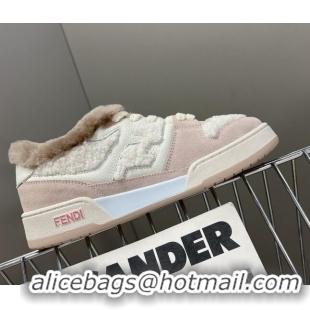 Purchase Fendi Match Shearling Sneakers Pink 101462