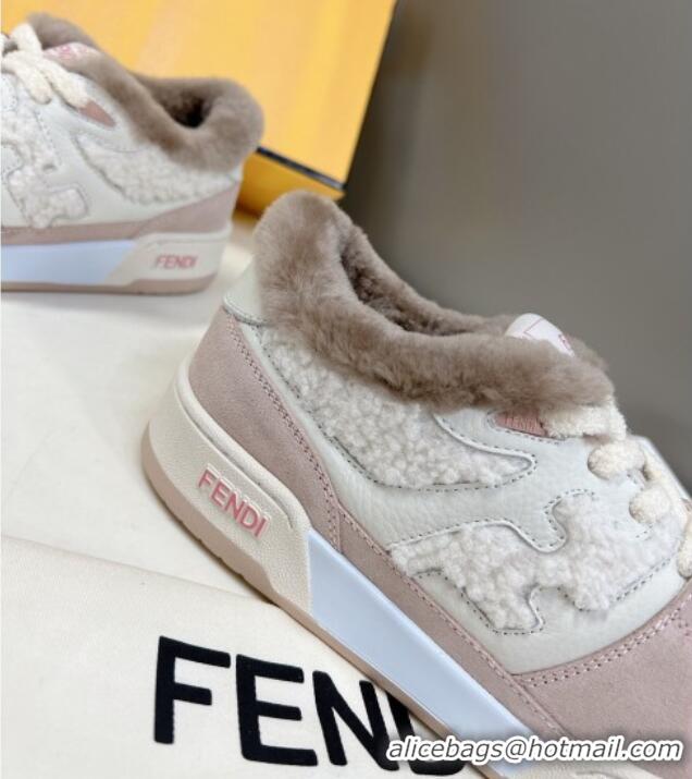 Purchase Fendi Match Shearling Sneakers Pink 101462