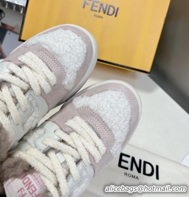 Purchase Fendi Match Shearling Sneakers Pink 101462