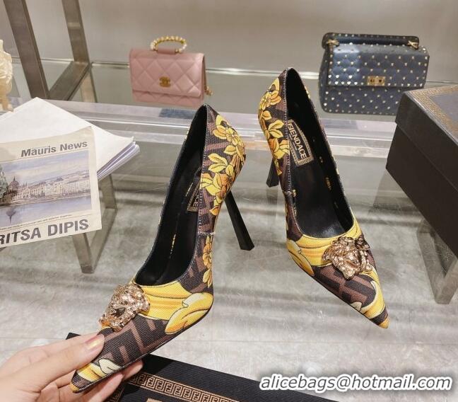 Purchase Versace x Fendi Fendace First High Heel Pumps 9.5cm Brown 110129