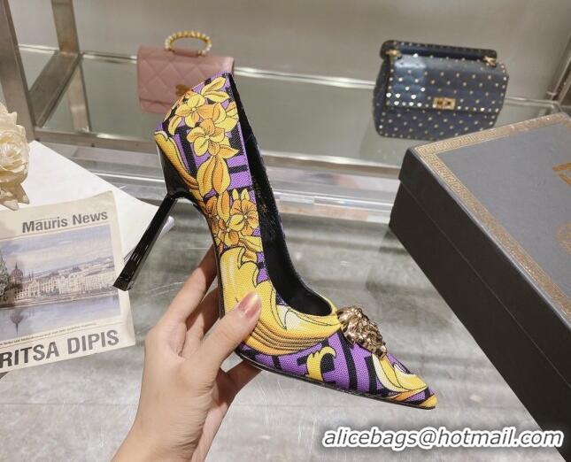 Top Grade Versace x Fendi Fendace First High Heel Pumps 9.5cm Purple 110130