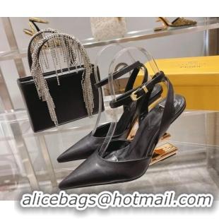 Unique Style Versace x Fendi Fendace First Lambskin High Heel Pumps 9cm Black 110131