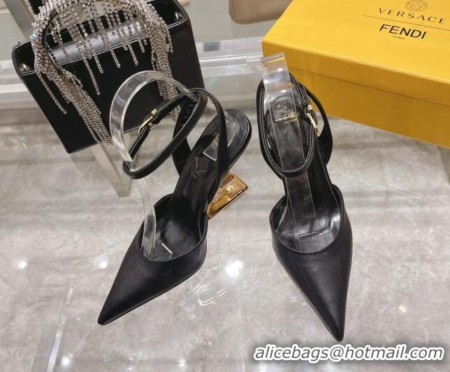 Unique Style Versace x Fendi Fendace First Lambskin High Heel Pumps 9cm Black 110131