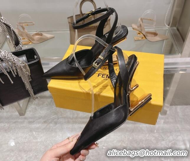 Unique Style Versace x Fendi Fendace First Lambskin High Heel Pumps 9cm Black 110131