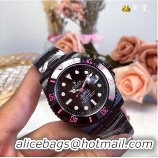 Trendy Design Rolex Watch CHW21035 Black&Pink