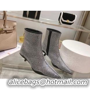 Duplicate Prada Crystal Ankle Boots 3.5cm Silver 1102102