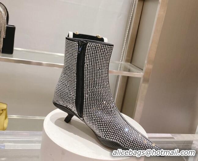 Duplicate Prada Crystal Ankle Boots 3.5cm Silver 1102102