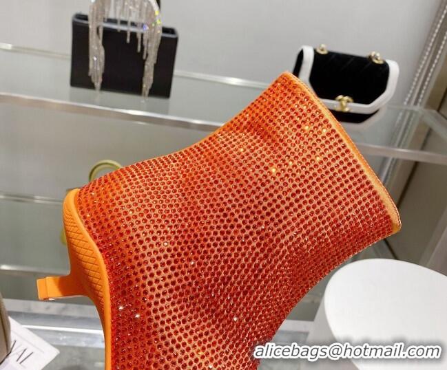 Duplicate Prada Crystal Ankle Boots 3.5cm Orange 102103