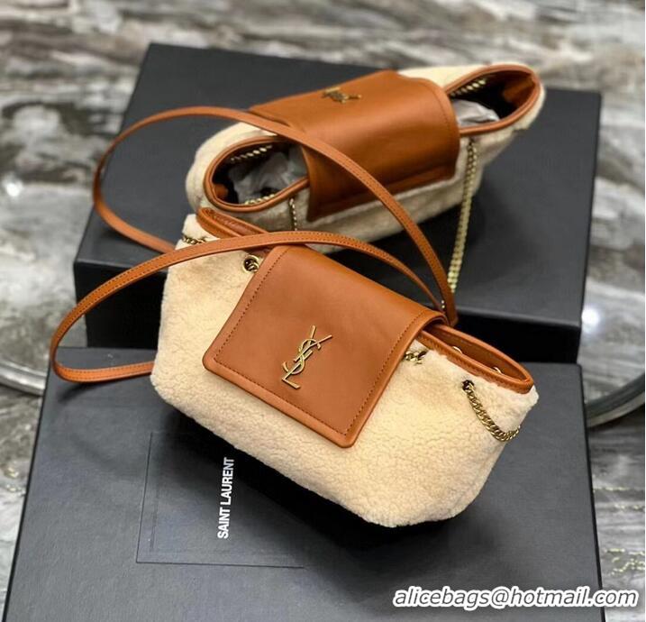 Reasonable Price SAINT LAUREN LE MAILLON BUCKET BAG IN SUEDE Y667738 brown