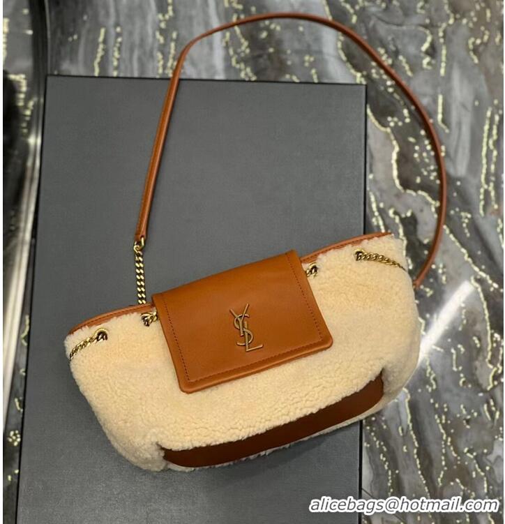 Reasonable Price SAINT LAUREN LE MAILLON BUCKET BAG IN SUEDE Y667738 brown